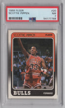 Load image into Gallery viewer, 1988-89 Fleer Scottie Pippen RC PSA 7 Chicago Bulls #20