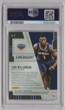 Load image into Gallery viewer, 2019-20 Panini Prizm Emergent Zion Williamson RC PSA 9 New Orleans Pelicans #7
