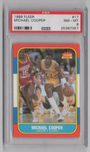 Load image into Gallery viewer, 1986-87 Fleer Michael Cooper PSA 8 Los Angeles Lakers #17
