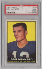 Load image into Gallery viewer, 1961 Topps Don Maynard FB PSA 9 New York Titans #150 (oc)