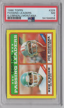 Load image into Gallery viewer, 1986 Topps Ken O'Brien/Joe Montana FB PSA 7 New York Jets/San Francisco 49ers