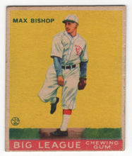 Load image into Gallery viewer, 1933 Goudey BITW Max Bishop RC Philadelphia Athletics #61