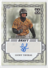 Load image into Gallery viewer, 2020 Leaf Ultimate Leody Taveras RC Auto Texas Rangers #BA-LT1
