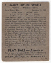 Load image into Gallery viewer, 1939 Play Ball James Sewell Cleveland Indians #5