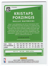Load image into Gallery viewer, 2020-21 Donruss Optic Purple Shock Kristaps Porzingis Dallas Mavericks #82