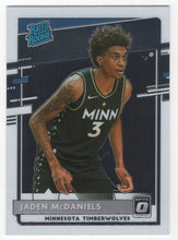 Load image into Gallery viewer, 2020-21 Donruss Optic Jaden McDaniels RC Minnesota Timberwolves #178