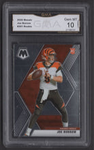 Load image into Gallery viewer, 2020 Panini Mosaic Joe Burrow #201 RC GMA 10 Cincinnati Bengals