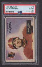 Load image into Gallery viewer, 1955 Bowman Volney Peters #17 PSA 2.5 Washington Redskins