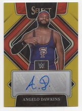 Load image into Gallery viewer, 2022 Panini SELECT Gold Prizm Angelo Dawkins #SG-ADW Auto 6/10
