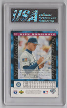 Load image into Gallery viewer, 1995 Upper Deck Alex Rodriguez Star Rookie #215 Auto USA 8 Seattle Mariners