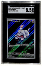 Load image into Gallery viewer, 2023 Pokemon Scarlet &amp; Violet Greavard #214 SGC 8.5 Illustration Rare